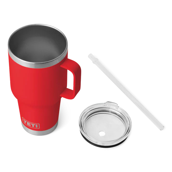 YETI Rambler 35 OZ (994ml) Straw Mug With Straw Lid - Rescue Red - Image 4
