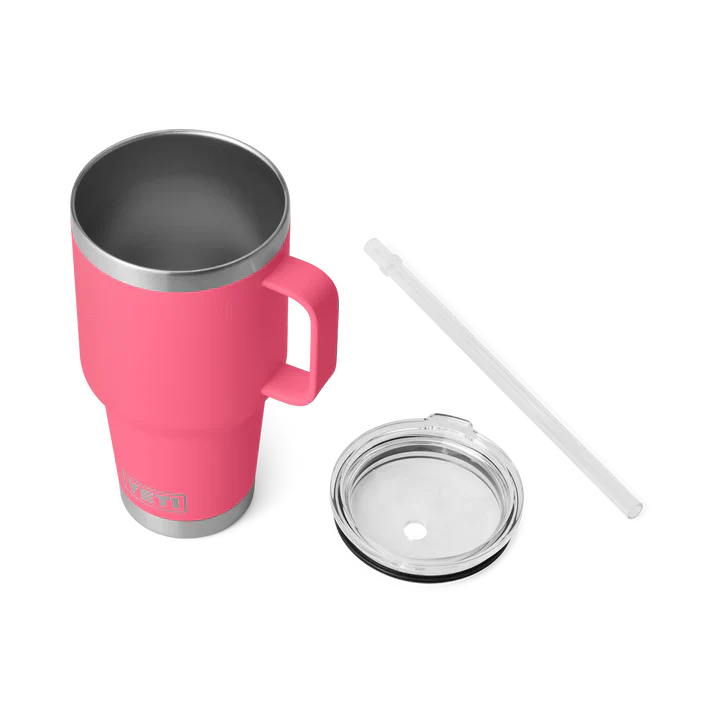 YETI Rambler 35 OZ (994ml) Straw Mug With Straw Lid - Tropical Pink - Image 4