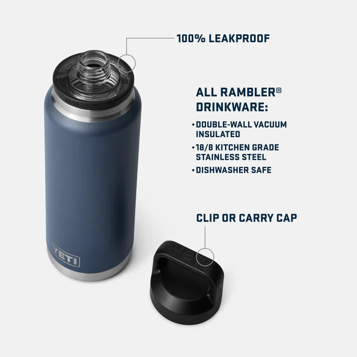 YETI Rambler 36 oz (1065ml) Bottle With Chug Cap - Moon Dust - Image 5