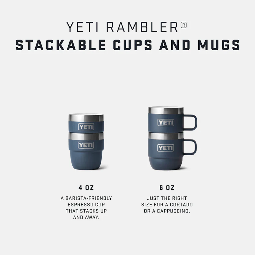 YETI Rambler 4 OZ (118ml) Stackable Espresso Cups - Black - Image 7
