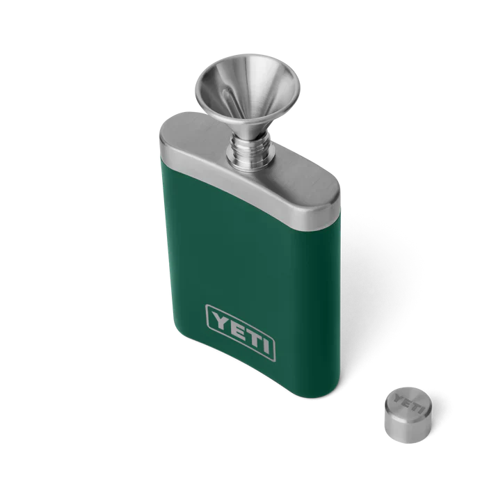 YETI Rambler 7 OZ Flask - Black Forest Green - Image 4