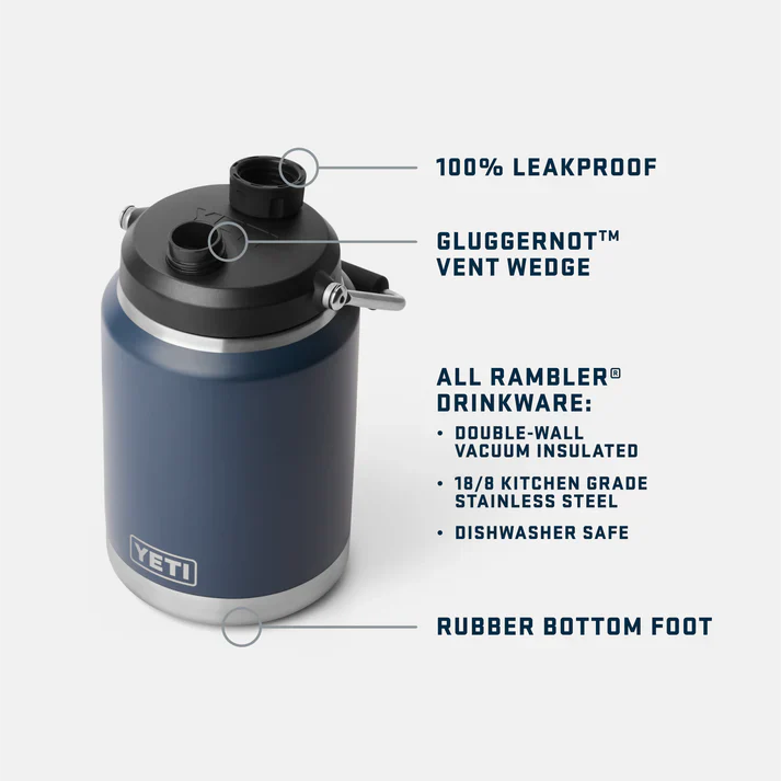YETI Rambler Half Gallon (1.89 L) Jug - Black - Image 6