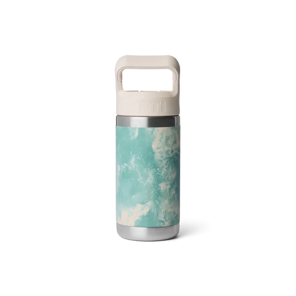 YETI Rambler JR 12 OZ (354ml) Kids Bottle With Straw Cap - Sea View - Image 3