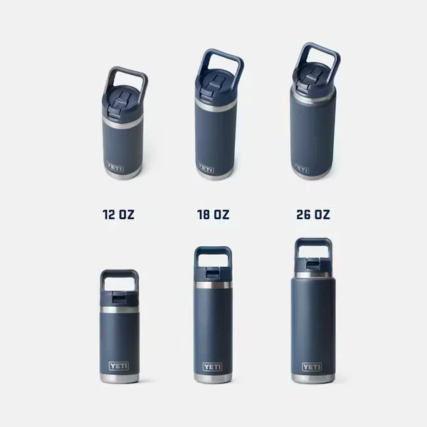 YETI Rambler JR 12 OZ (354ml) Kids Bottle With Straw Cap - Sea View - Image 5