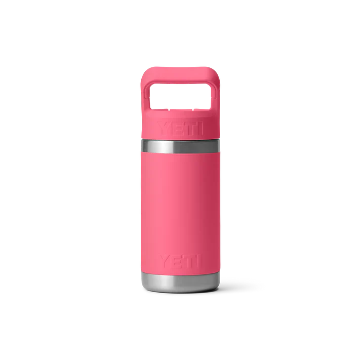 YETI Rambler JR 12 OZ (354ml) Kids Bottle With Straw Cap - Tropical Pink - Image 3