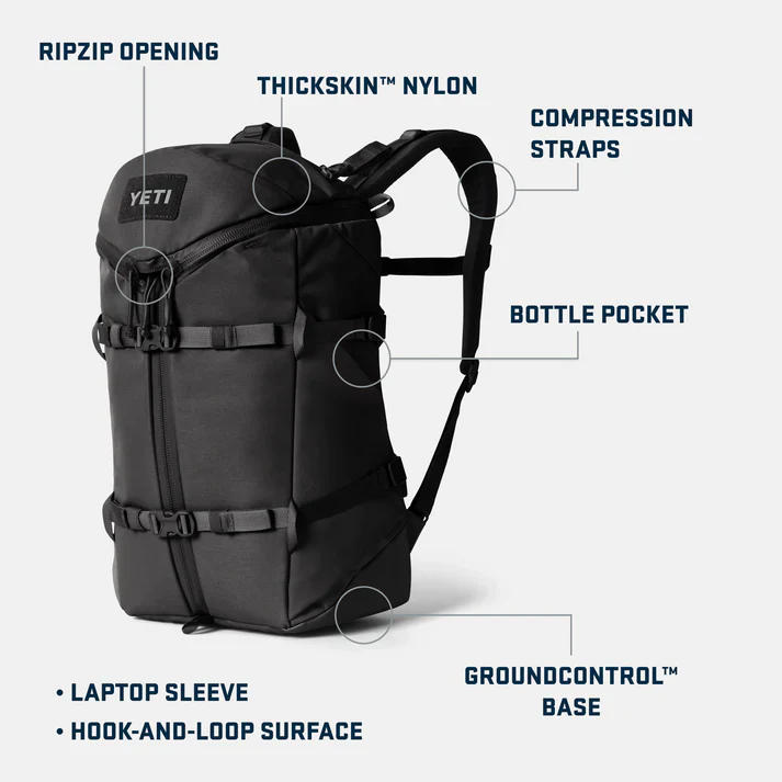 YETI Ranchero Backpack 22L - Black - Image 4