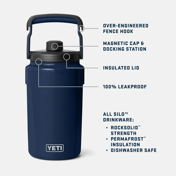 YETI Silo Half Gallon (1.89L) Jug With Magdock Chug Cap - White - Image 5