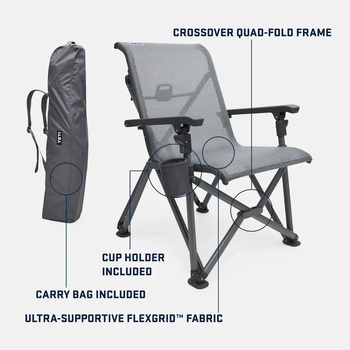YETI Trailhead Camp Chair - Charcoal - Image 6