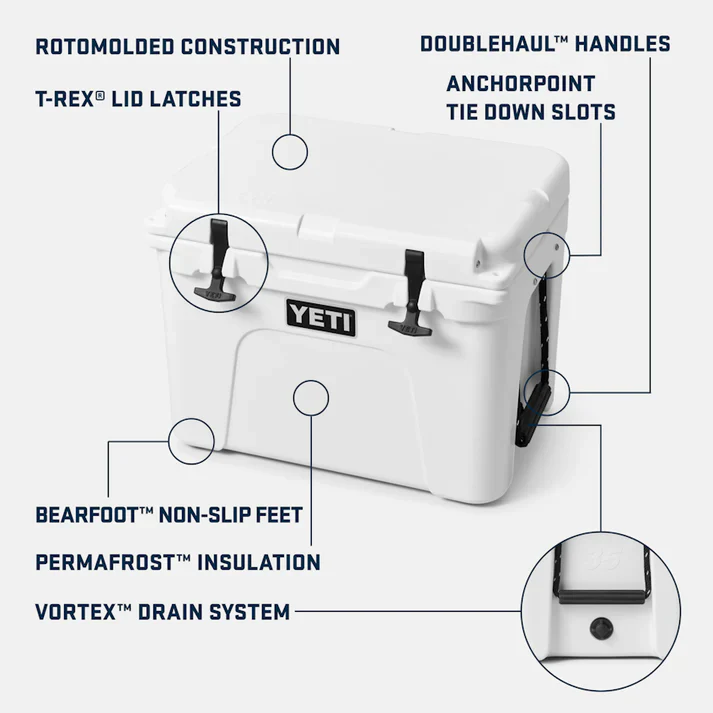 YETI Tundra 35 Heavy Duty Cooler Box - Navy - Image 4
