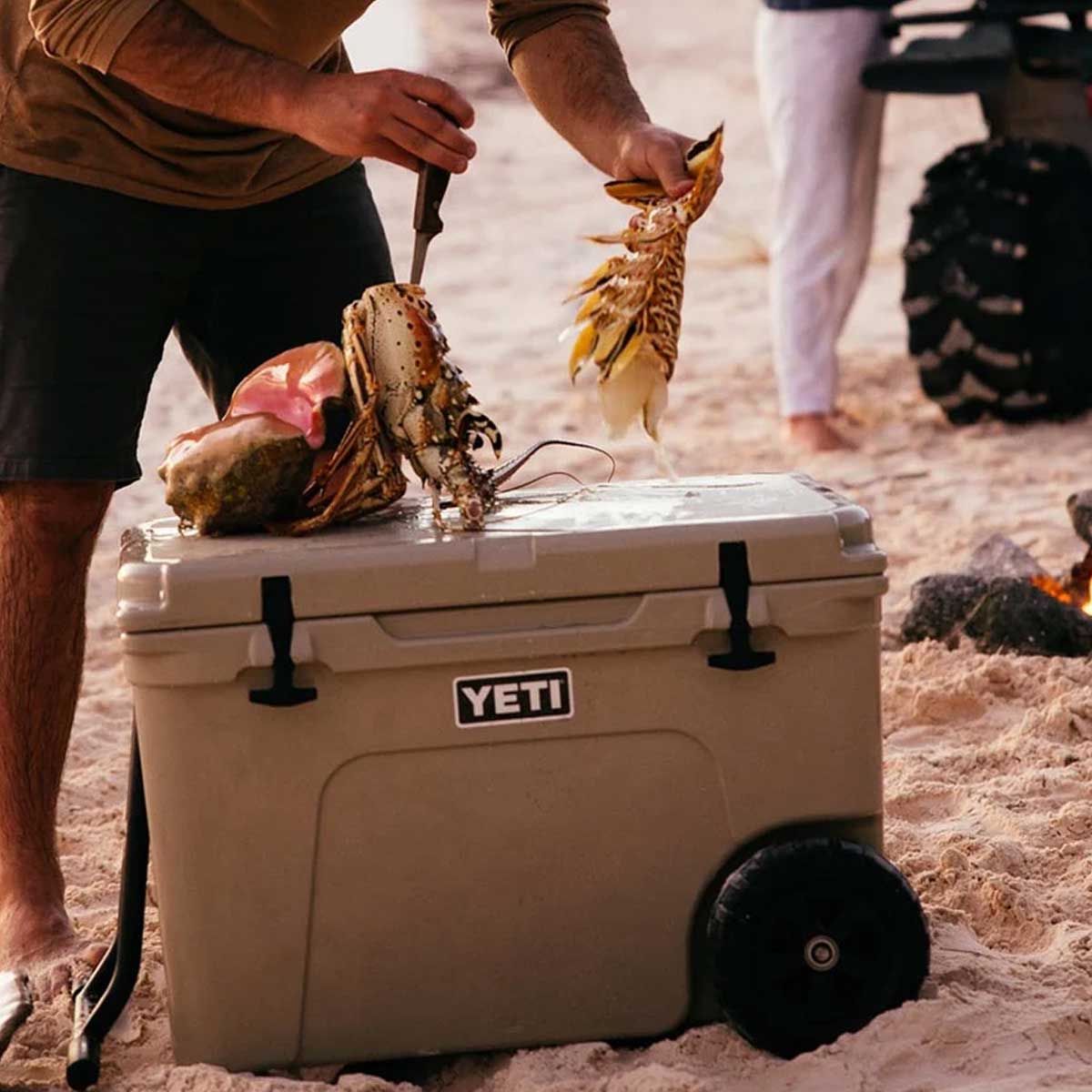 YETI Tundra Haul Heavy Duty Wheeled Cooler Box – Tan - Image 2
