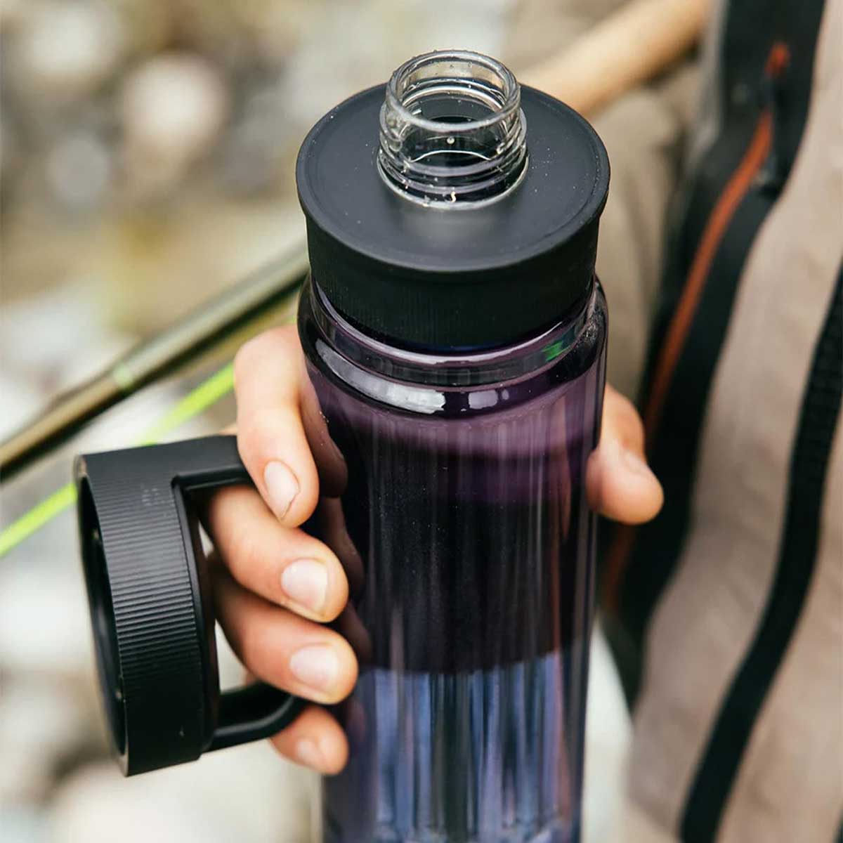 YETI Yonder 25 OZ (750ml) Water Bottle with Tether Cap - Charcoal - Image 2
